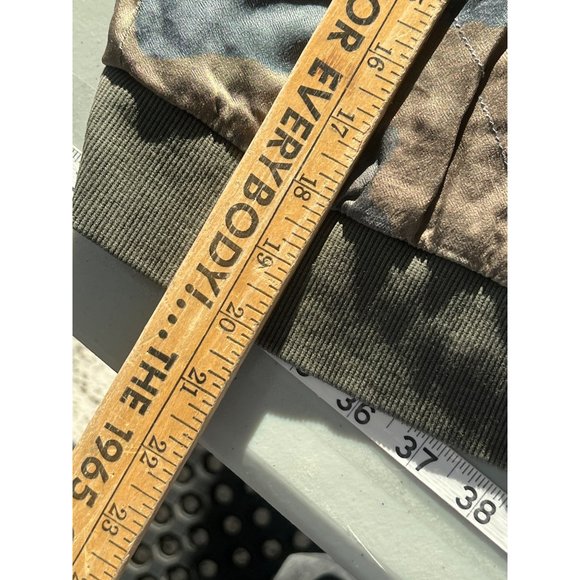 Marrakech Full Zip Camo Bomber Jacket Womens S Long Sleeve Viscose Blend Green - Picture 6 of 9